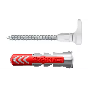 Screw hook & sienas dībeļu komplekts Fischer 564169 25 gab. Plastmasa 8 mm
