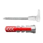 Screw hook & sienas dībeļu komplekts Fischer 564169 25 gab. Plastmasa 8 mm