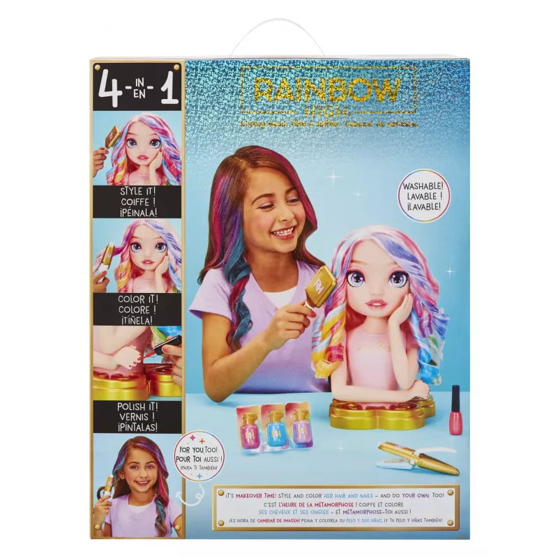 Rainbow High Styling Head Playset, Galvas veidošanas komplekts, Sieviete, 4 gadi, Zēns/Meitene, Daudzkrāsains