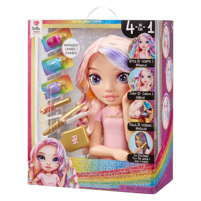 Rainbow High Styling Head Playset, Galvas veidošanas komplekts, Sieviete, 4 gadi, Zēns/Meitene, Daudzkrāsains