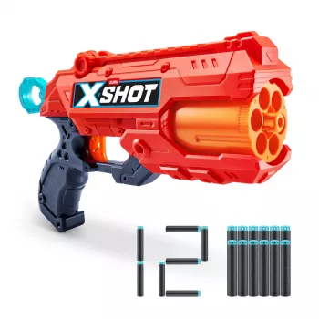 ZURU XSHOT Excel Reflex 6 Blaster ar 12 bultām, daudzkrāsains