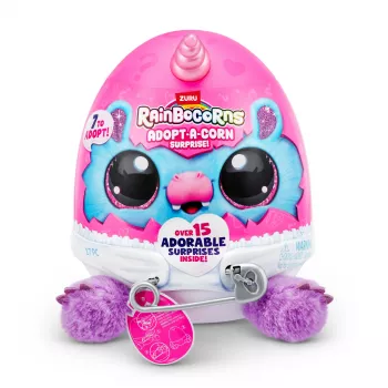 Zuru Rainbowcorns Adopt-A-Corn Surprise mīkstā rotaļlieta — kolekcionējama mini figūriņa (sortiments)