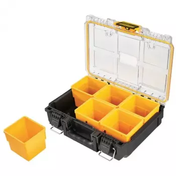 DeWALT ToughSystem 2.0 instrumentu kaste Melna Caurspīdīga Dzeltena 6 kabatas