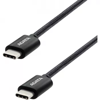 USB-C uz USB-C kabelis ADATA CACC-100PN-BK, USB 2.0, 1 m, melns