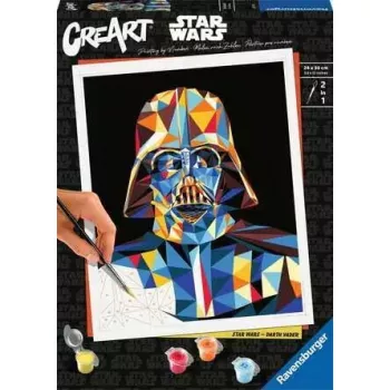 Krāsošanas komplekts Ravensburger CreArt Star Wars - Darth Vader, model 23731, krāso pēc numuriem