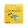Delock 62742 adapteris no USB 3.0 Type-A uz SATA 22 kontaktu (6 Gb/s) 2,5" diskiem, ar aizsargapvalku, melns/pelēks