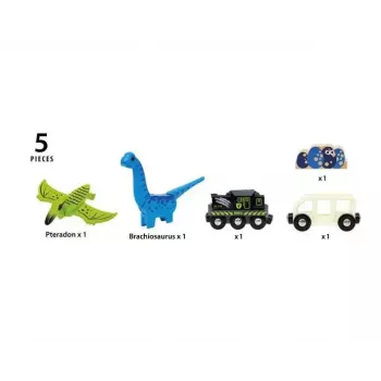BRIO Dinozauru bateriju vilciens koka daudzkrāsains 3+
