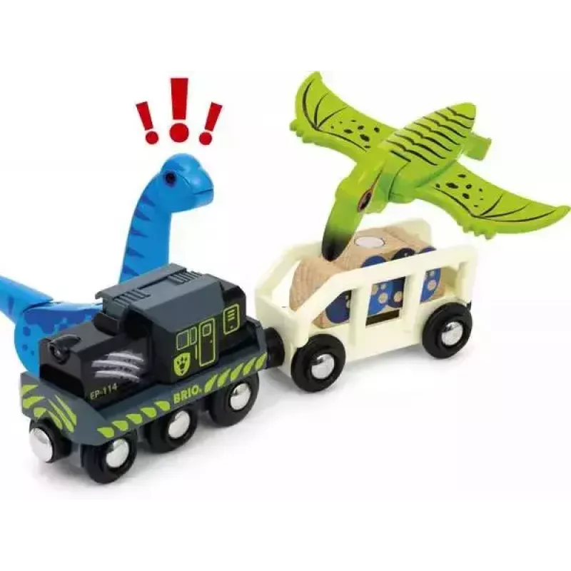BRIO Dinozauru bateriju vilciens koka daudzkrāsains 3+