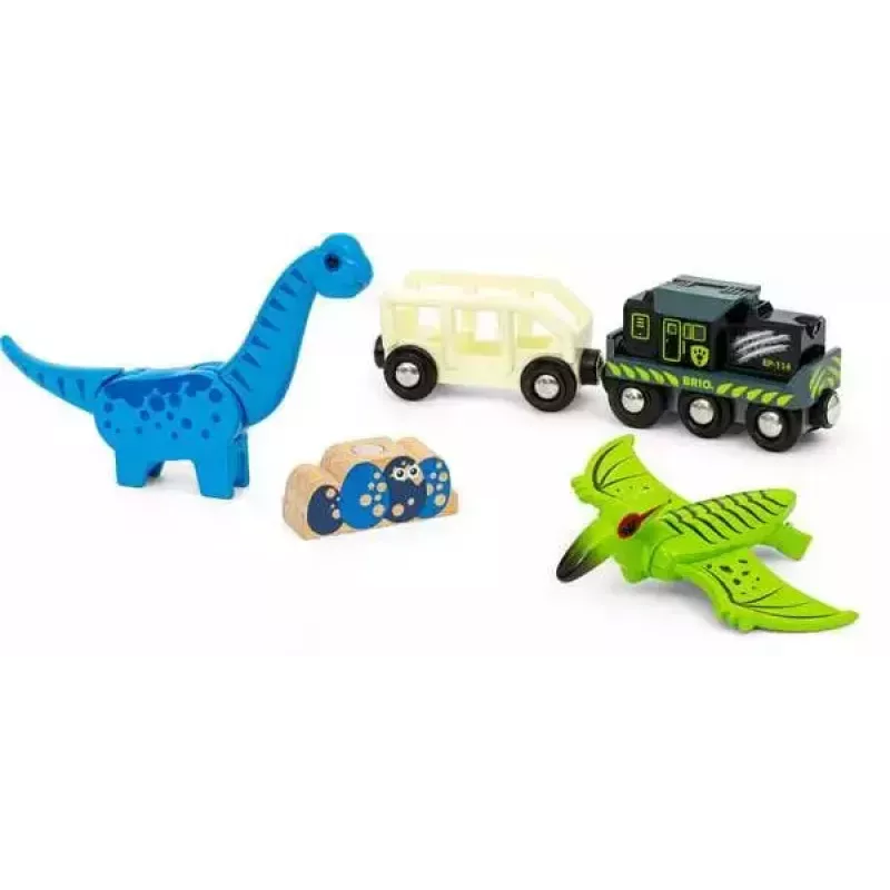 BRIO Dinozauru bateriju vilciens koka daudzkrāsains 3+