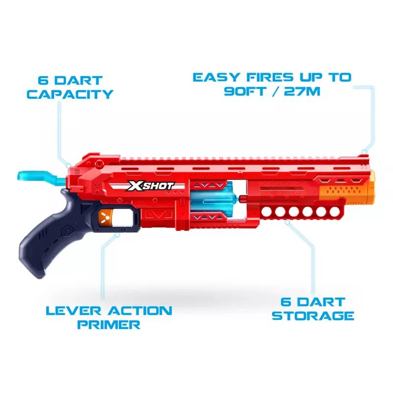 ZURU XSHOT Excel 36675 Caliber šautriņu pistole, 27 m attālums