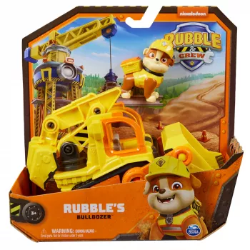 Spinmaster Rubble’s Bulldozer rotaļlieta – plastmasas konstruktors, melns/oranžs/dzeltens, 3+ gadi
