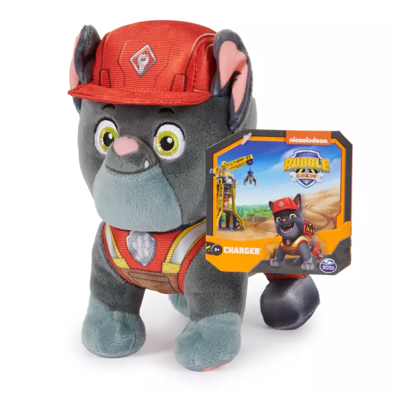 Rubble & Crew Premium Mīkstā Rotaļlieta - Charger 7 collas Celtniecības Formā