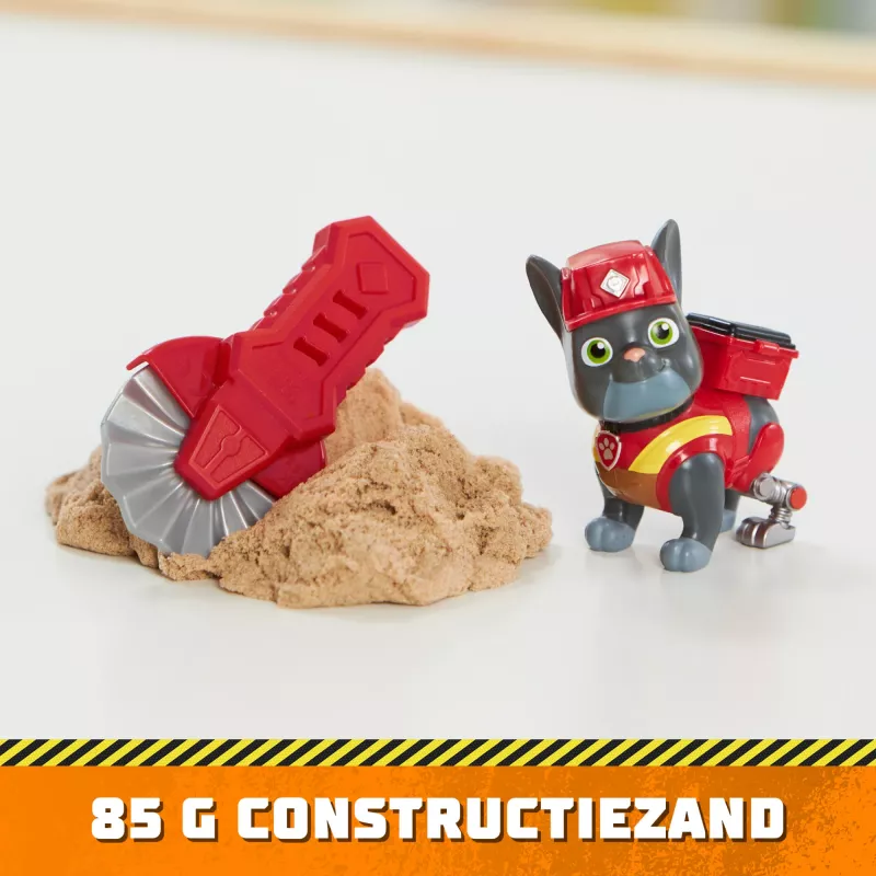 Rubble & Crew Charger & Wheeler figūras ar Kinetic Build-It smiltīm un 2 būvniecības rīkiem, PAW Patrol rotaļlietas bērniem no 3 gadu vecuma