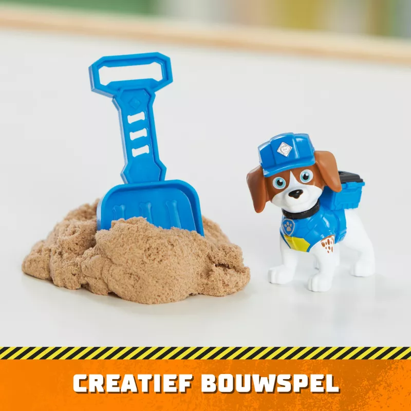 Rubble & Crew Charger & Wheeler figūras ar Kinetic Build-It smiltīm un 2 būvniecības rīkiem, PAW Patrol rotaļlietas bērniem no 3 gadu vecuma