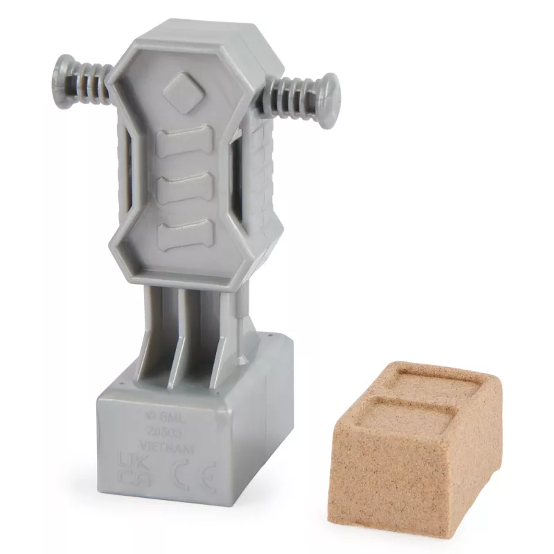Rotaļu figūru komplekts Usorteret Rubble un Mix ar 85 g Kinetic Build‑It smiltīm un 2 rokas būvēšanas rīkiem — 3+ gadiem