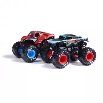 Monster Jam Marvel Oficiālais Dzelzs Vīrs pret Kara Mašīnu Liešanas Monster Trucks, 1:64 Mērogs, Bērnu Rotaļlietas no 3 Gadiem