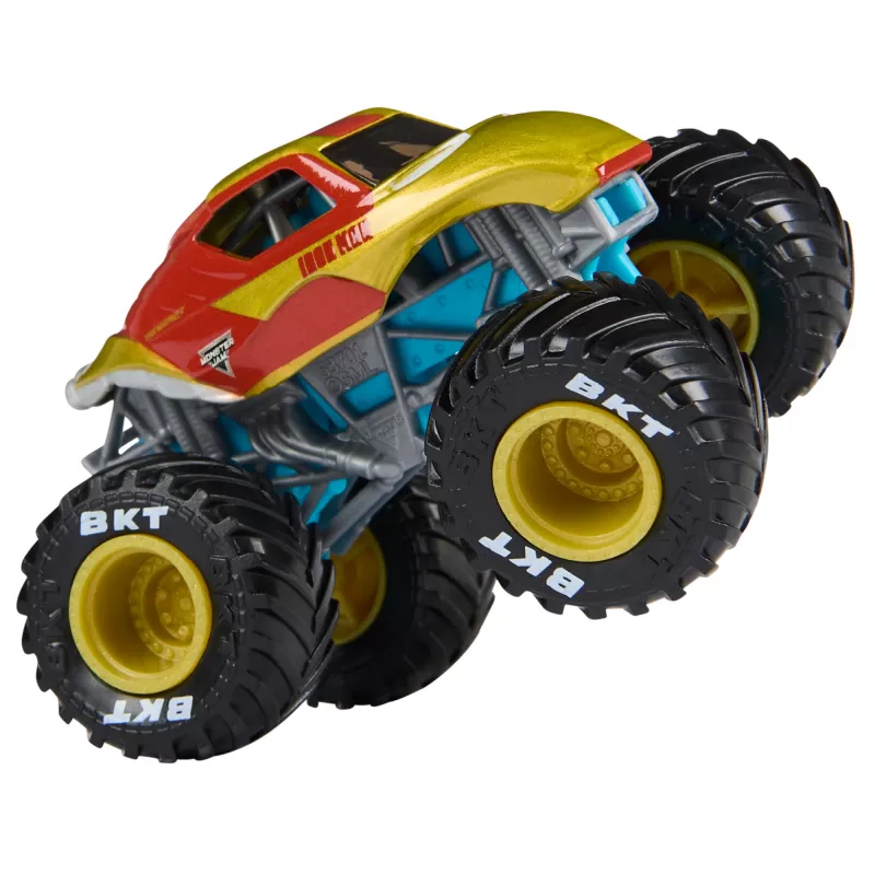 Monster Jam Marvel Oficiālais Dzelzs Vīrs pret Kara Mašīnu Liešanas Monster Trucks, 1:64 Mērogs, Bērnu Rotaļlietas no 3 Gadiem
