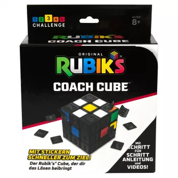 Rubik’s Coach Cube — Mācies atrisināt 3x3 kubu ar uzlīmēm, ceļvedi un video | Stresa mazināšanas rotaļlieta | Piemērots no 8 gadu vecuma