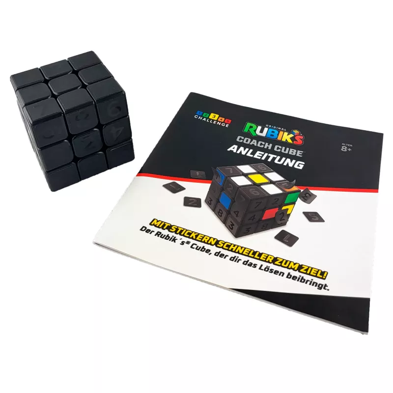 Rubik’s Coach Cube — Mācies atrisināt 3x3 kubu ar uzlīmēm, ceļvedi un video | Stresa mazināšanas rotaļlieta | Piemērots no 8 gadu vecuma