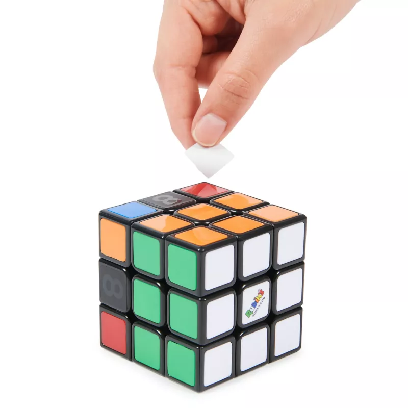 Rubik’s Coach Cube — Mācies atrisināt 3x3 kubu ar uzlīmēm, ceļvedi un video | Stresa mazināšanas rotaļlieta | Piemērots no 8 gadu vecuma