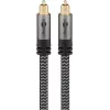 Digitālais optiskais audio kabelis WENTRONIC Goobay 65305 TOSLINK–TOSLINK 2 m, varš, apzeltīti kontakti, melns/sudrabs