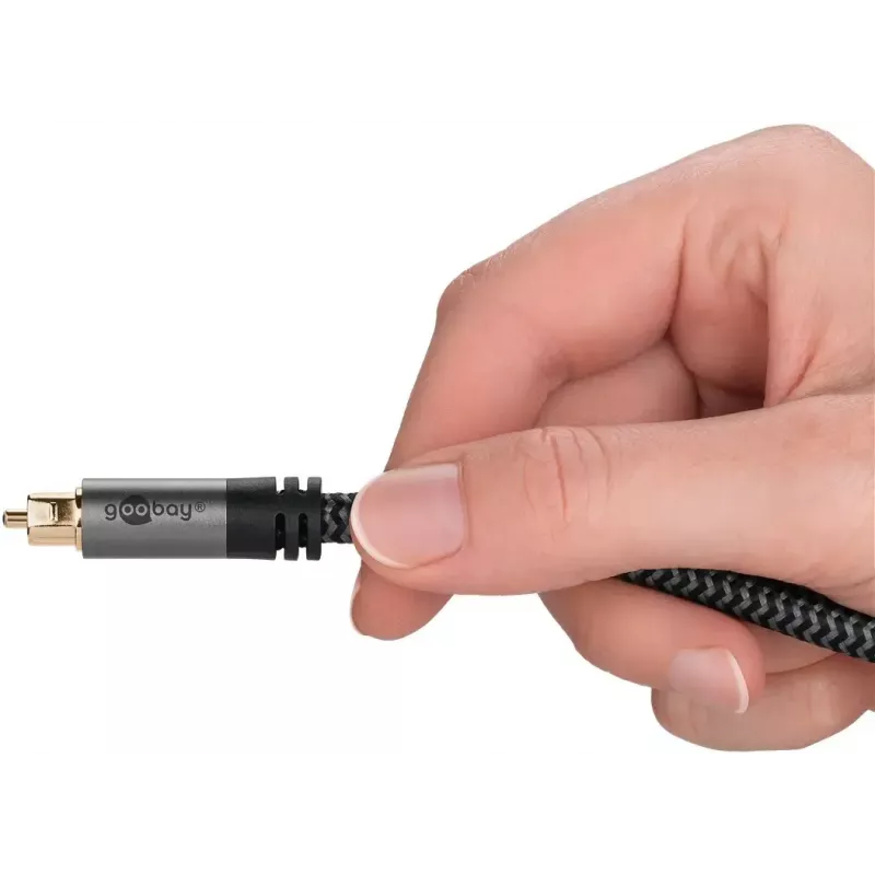 Digitālais optiskais audio kabelis WENTRONIC Goobay 65305 TOSLINK–TOSLINK 2 m, varš, apzeltīti kontakti, melns/sudrabs