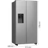 Hisense RS5P535NTCE BK065B sānu-sāni ledusskapis