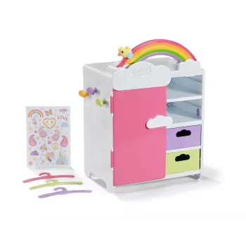 BABY born Rainbow Wardrobe leļļu drēbju skapis ar gaismas efektiem