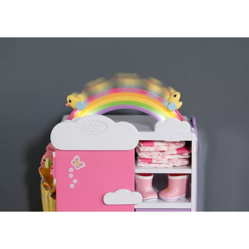BABY born Rainbow Wardrobe leļļu drēbju skapis ar gaismas efektiem