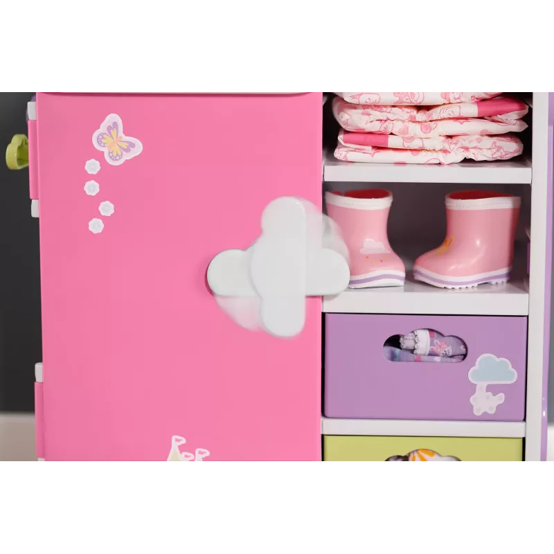 BABY born Rainbow Wardrobe leļļu drēbju skapis ar gaismas efektiem