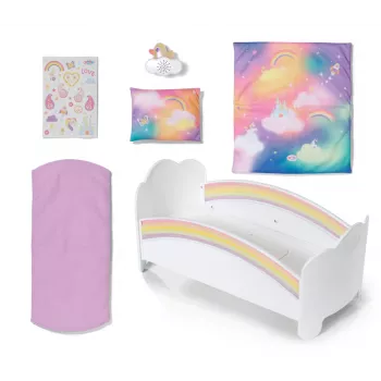 ZAPF creation BABY born Rainbow Bed 835999 gultiņa lellēm 43 cm