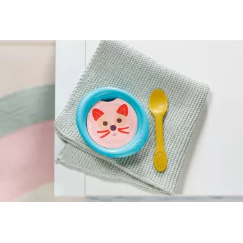 BABY born Barošanas komplekts lellēm – ūdensaktivējams šķīvis ar mainīgiem ēdieniem, 3+ gadi