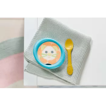BABY born Barošanas komplekts lellēm – ūdensaktivējams šķīvis ar mainīgiem ēdieniem, 3+ gadi