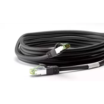 Tīkla kabelis Wentronic 66719 Cat8.1 S/FTP 0.25m Melns