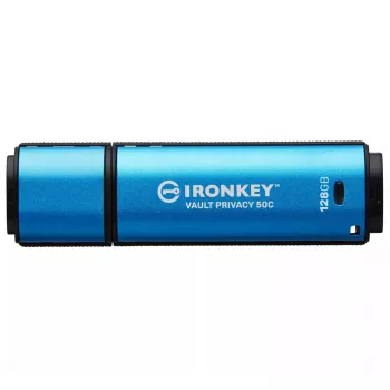 Kingston Technology IronKey 128GB USB-C Vault Privacy 50C šifrēts zibatmiņas disks, AES-256, FIPS 197