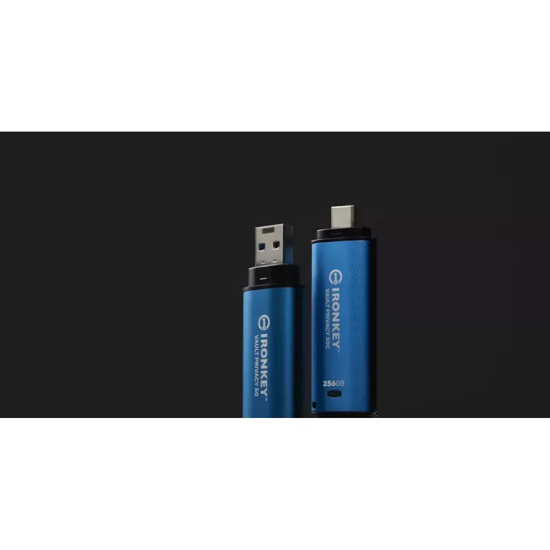 Kingston IronKey Vault Privacy 50C 256GB USB-C šifrēts zibatmiņas disks, AES-256, FIPS 197