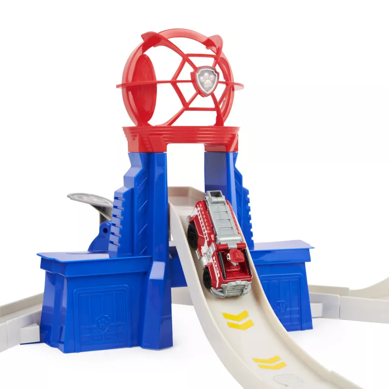 PAW Patrol True Metal Total City Rescue Movie Track Set ar ekskluzīvu Marshall automašīnu, 1:55 mērogs, rotaļlietas bērniem no 3 gadu vecuma