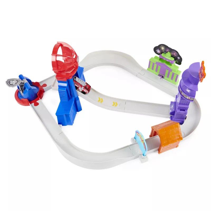 PAW Patrol True Metal Total City Rescue Movie Track Set ar ekskluzīvu Marshall automašīnu, 1:55 mērogs, rotaļlietas bērniem no 3 gadu vecuma