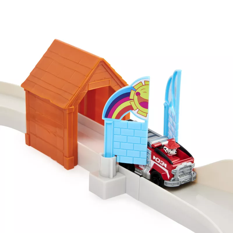 PAW Patrol True Metal Total City Rescue Movie Track Set ar ekskluzīvu Marshall automašīnu, 1:55 mērogs, rotaļlietas bērniem no 3 gadu vecuma