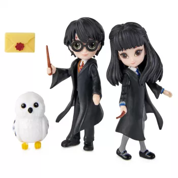 Wizarding World Magical Minis Harijs Poters un Čo Čana Draudzības komplekts ar radījumu, rotaļlietas bērniem no 5 gadu vecuma