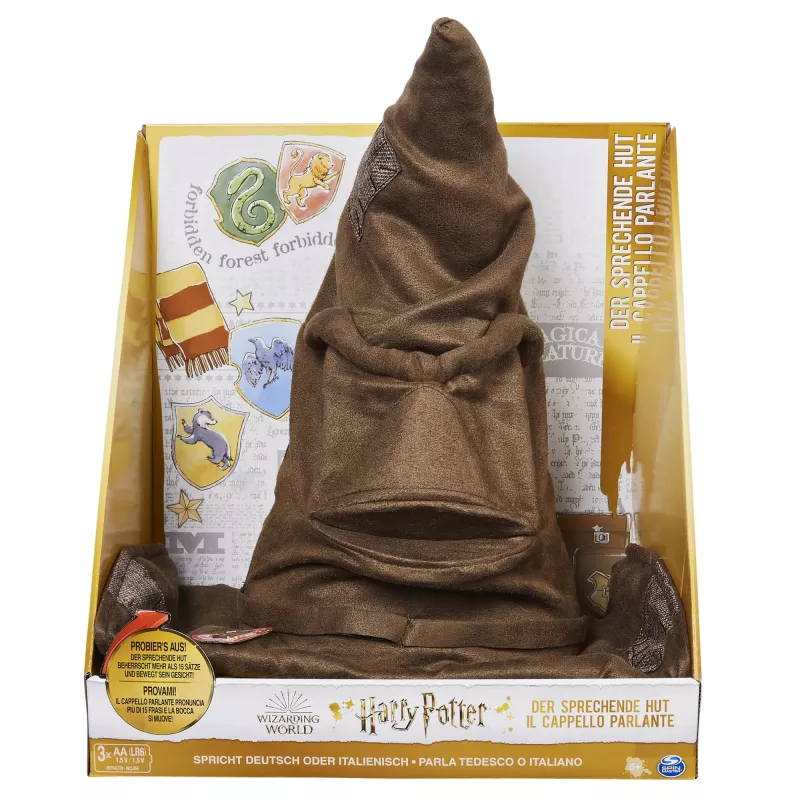 Wizarding World Harry Potter Runājošā Šķirošanas Cepure ar 15 Frāzēm, Lomas Spēlei, Bērnu Rotaļlieta no 5 Gadiem