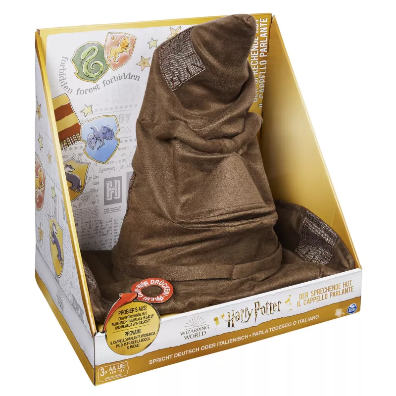 Wizarding World Harry Potter Runājošā Šķirošanas Cepure ar 15 Frāzēm, Lomas Spēlei, Bērnu Rotaļlieta no 5 Gadiem