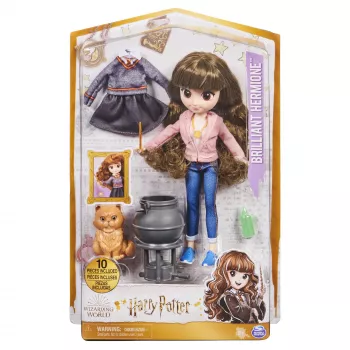 Wizarding World Harry Potter 8 collu Brilliant Hermione Granger leļļu komplekts ar 5 aksesuāriem un 2 tērpiem, rotaļlieta bērniem no 6 gadu vecuma