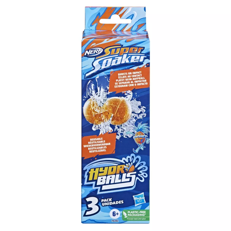 Nerf Super Soaker Hydro Balls 3 iepakojums, atkārtoti lietojamas ūdens bumbas