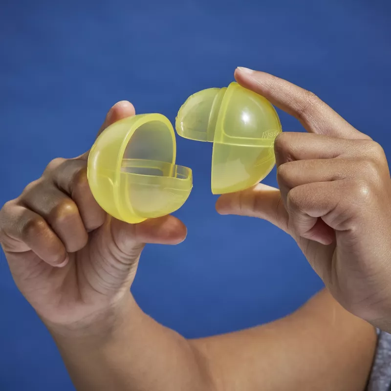 Ūdens bumbiņas HASBRO Nerf Super Soaker Hydro Balls — iebūvēta ūdens tvertne, 6 gab., plastmasa, zila/dzeltena, vecums 6+