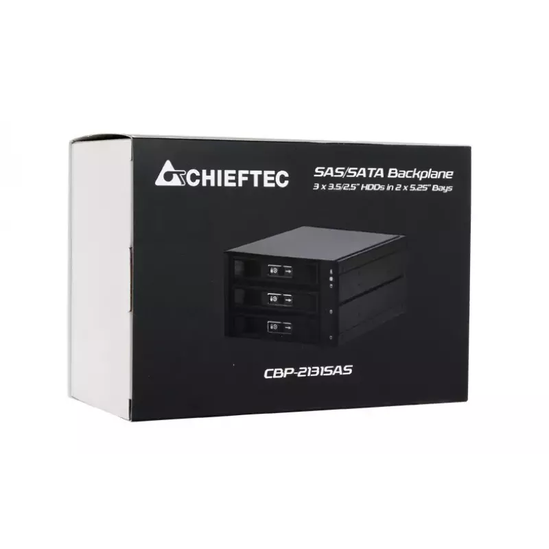 Chieftec CBP-2131SAS disku paneļa turētājs Melns