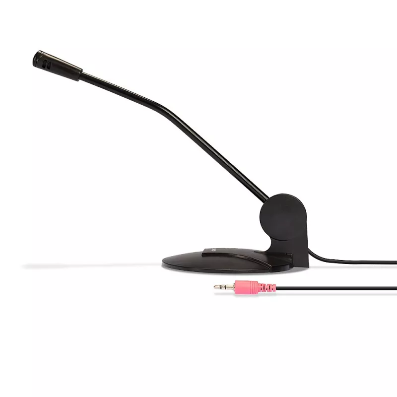 Lindy 20440 3,5 mm audio galda mikrofons, konferenču mikrofons, 30 Hz - 10 kHz, vadu, melns