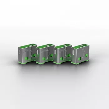Lindy USB Port Blocker (bez atslēgas) – 10 iepakojumā, krāsu kods: Zaļš