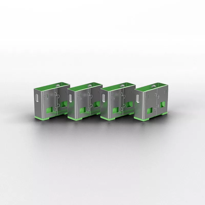 Lindy USB Port Blocker (bez atslēgas) – 10 iepakojumā, krāsu kods: Zaļš