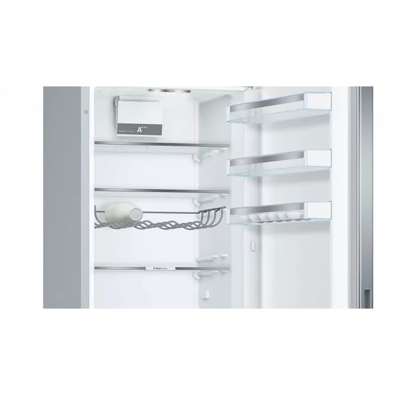 Bosch Serie 6 KGE39ALCA Ledusskapis ar saldētavu, brīvi stāvošs, 343 L, nerūsējošais tērauds